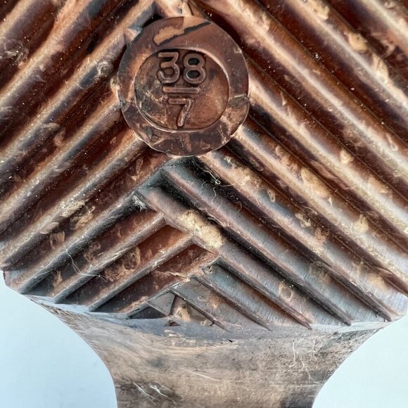 Danish Clogs Chocolate Brown Leather Wood Platform Slip On Mule Size 7 - Picture 10 of 15